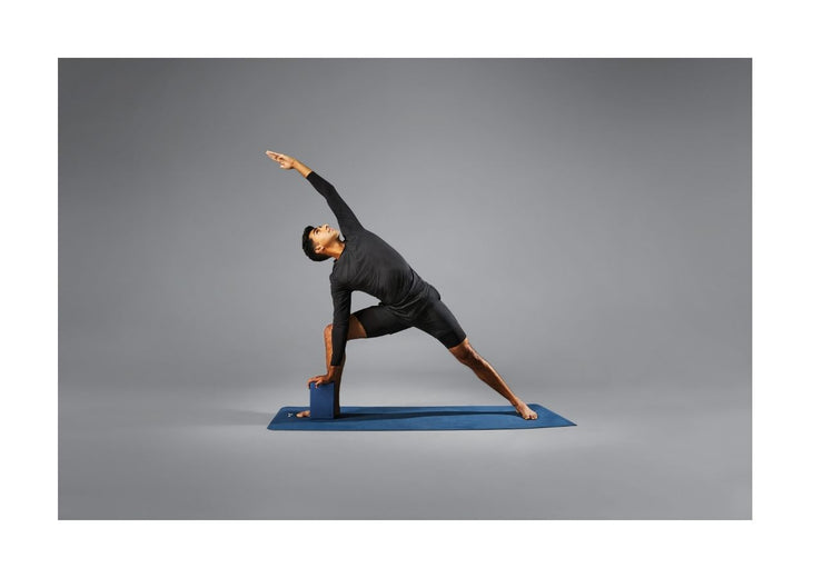 Ensemble de yoga pour débutants, tapis en élastomère thermoplastique, bleu