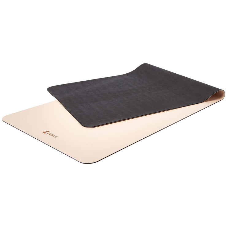 Rubber Yoga Mat With Strap - Beige