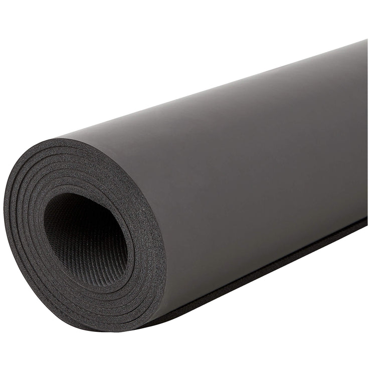 Rubber Yoga Mat With Strap - Black