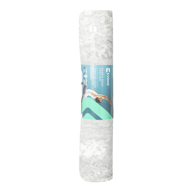 Marble Print Yoga Mat - Grey – Evoke Wellness